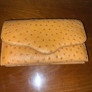 Collezione Bellissimo Ostrich leather clutch EUC